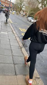 HOT Redhead PAWG black leggings