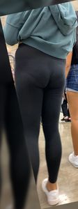 Petite Latina - You Can See Her Panties Through Her Leggings
