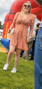 Hot milf in slight see through dress