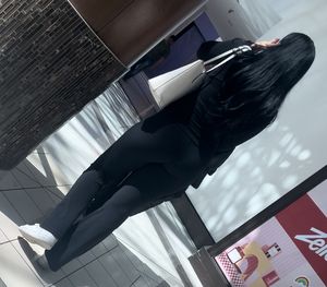 BLACK LEGGINGS GODDESS OC caught! SUPER CLOSE!